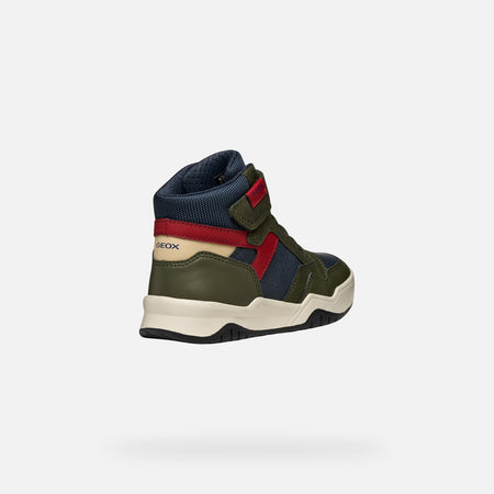 Scarpe Bambino alte dal 28 al 37 Verde Perth Geox