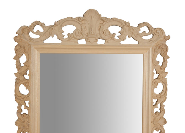 Biscottini SPECCHIERA DA PARETE IN LEGNO FINITURA GREZZA MADE IN ITALY