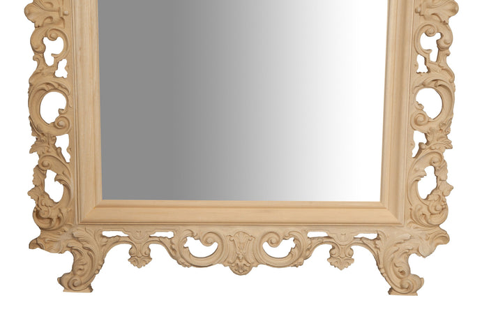 Biscottini SPECCHIERA DA PARETE IN LEGNO FINITURA GREZZA MADE IN ITALY