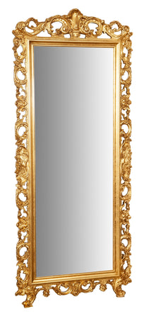 Biscottini SPECCHIERA DA PARETE IN LEGNO FINITURA FOGLIA ORO ANTICATO MADE IN ITALY