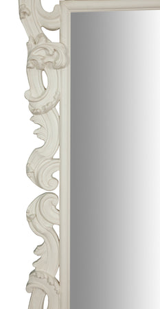 Biscottini SPECCHIERA DA PARETE IN LEGNO FINITURA BIANCA ANTICATA MADE IN ITALY realizzata