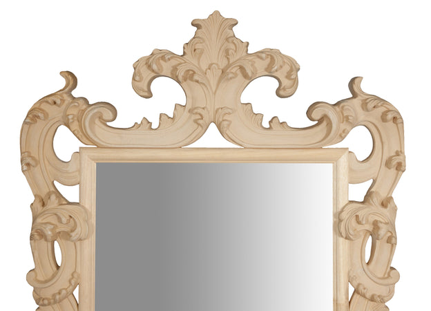 Biscottini SPECCHIERA DA PARETE IN LEGNO FINITURA GREZZA MADE IN ITALY