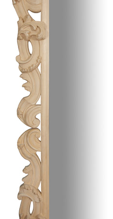 Biscottini SPECCHIERA DA PARETE IN LEGNO FINITURA GREZZA MADE IN ITALY