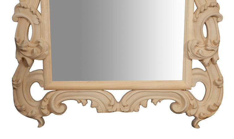 Biscottini SPECCHIERA DA PARETE IN LEGNO FINITURA GREZZA MADE IN ITALY