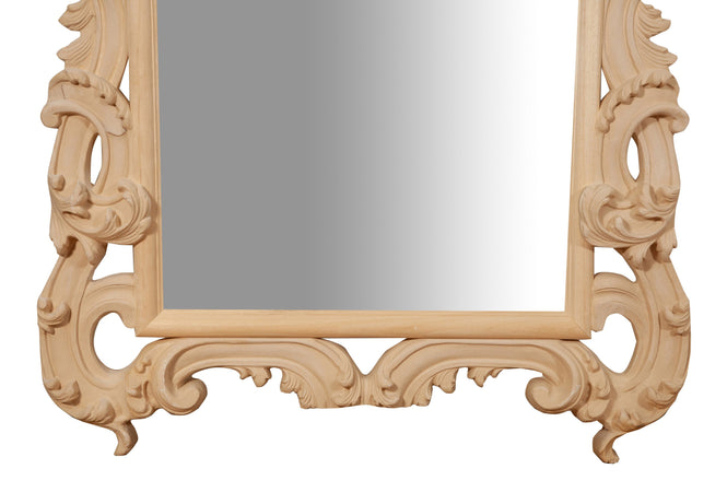 Biscottini SPECCHIERA DA PARETE IN LEGNO FINITURA GREZZA MADE IN ITALY