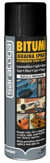 SARATOGA BITUMI GUAINA BITUMINOSA SPRAY 500 ML IMPERMEABILIZZA SIGILLA bitumì