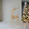 Decorazione natalizia Renna oro 3D con microled bianco caldo per uso interno
