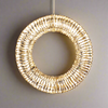 Corona natalizia in metallo con luce LED calda per decorazioni natalizie
