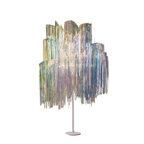 Albero luminoso con frange e microled luce calda da interno ed esterno