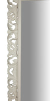 Biscottini SPECCHIERA DA PARETE IN LEGNO FINITURA BIANCA ANTICATA MADE IN ITALY realizzata