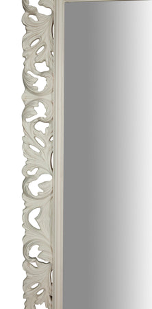 Biscottini SPECCHIERA DA PARETE IN LEGNO FINITURA BIANCA ANTICATA MADE IN ITALY realizzata