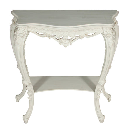 Biscottini Consolle Biscottini in Legno Bianco Anticato 80x27x87 Made Italy Ingresso Casa