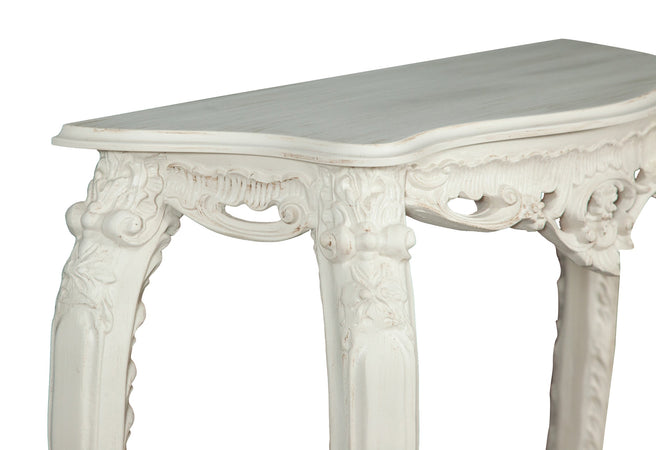 Biscottini Consolle Biscottini in Legno Bianco Anticato 80x27x87 Made Italy Ingresso Casa