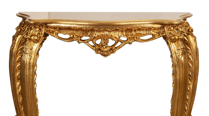 Biscottini CONSOLLE IN LEGNO FINITURA FOGLIA ORO ANTICATO MADE IN ITALY dimensioni