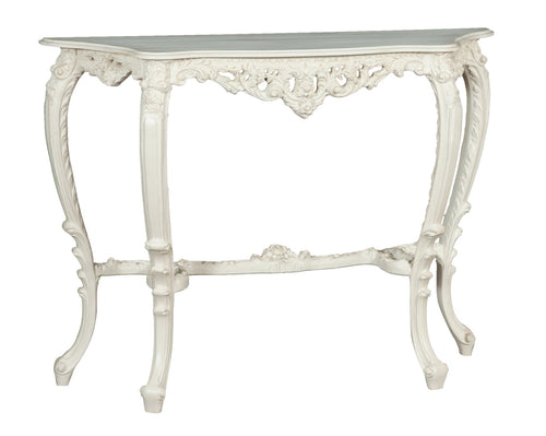 Biscottini Consolle Biscottini Legno Bianco Anticato 115x33x87 Design Fiorentino Made