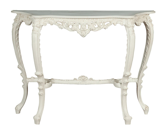 Biscottini Consolle Biscottini Legno Bianco Anticato 115x33x87 Design Fiorentino Made