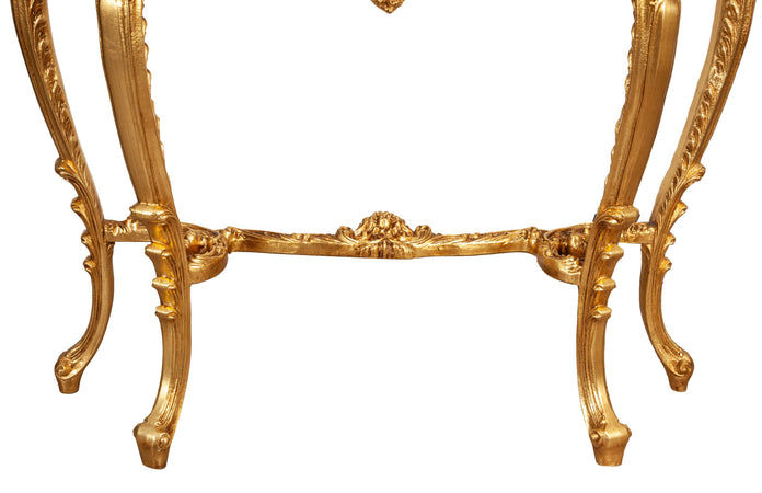 Biscottini Consolle Biscottini Legno Foglia Oro Anticato Artigianale Made Italy 115x33x87