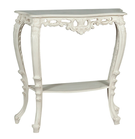 Biscottini Consolle in Legno Biscottini 90x33x87 Bianca Anticata Artigianale Made Italy