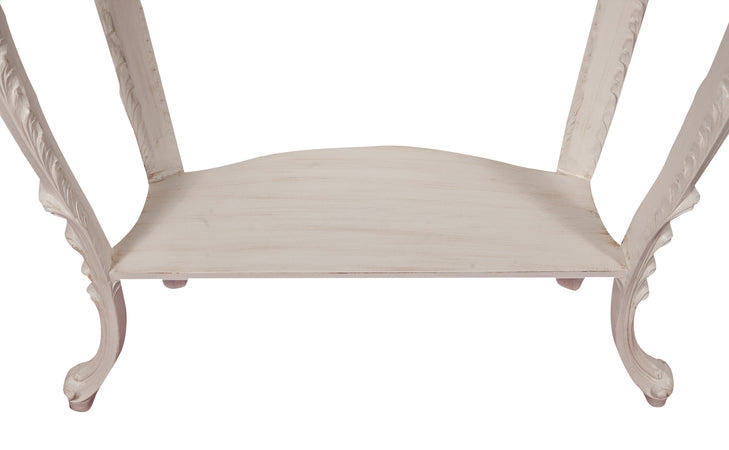 Biscottini Consolle in Legno Biscottini 90x33x87 Bianca Anticata Artigianale Made Italy