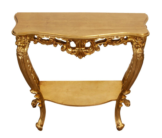 Biscottini CONSOLLE IN LEGNO FINITURA FOGLIA ORO ANTICATO MADE IN ITALY dimensioni