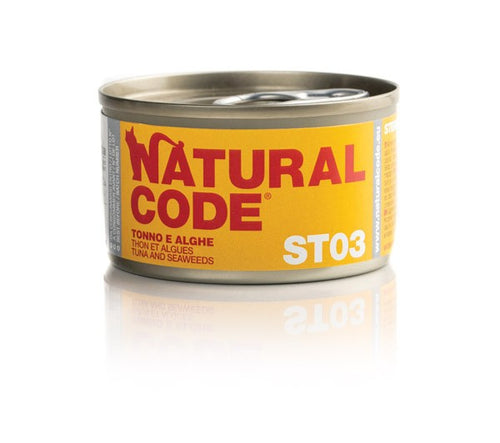 Natural Code Scatoletta ST03 Tonno e Alghe per Gatti Adulti Sterilizzati 85gr