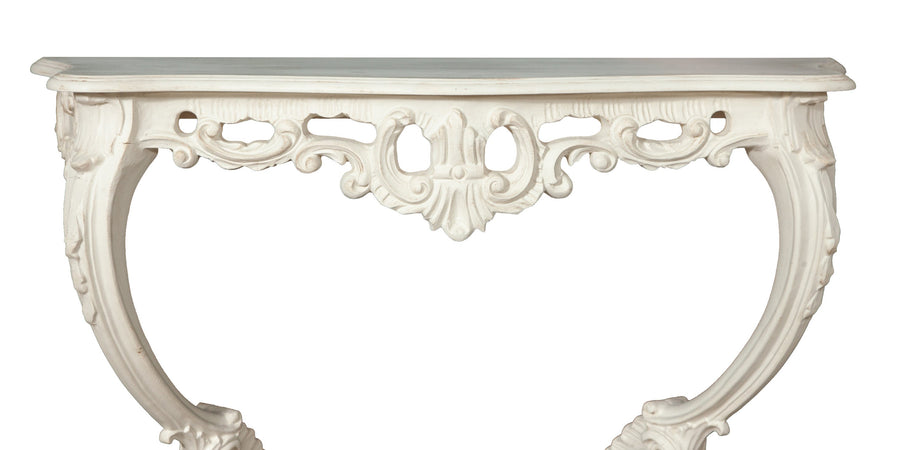 Biscottini CONSOLLE IN LEGNO FINITURA BIANCA ANTICATA MADE IN ITALY dimensioni lunghezza