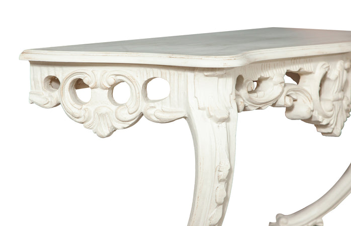 Biscottini CONSOLLE IN LEGNO FINITURA BIANCA ANTICATA MADE IN ITALY dimensioni lunghezza