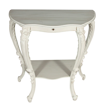 Biscottini Consolle Biscottini Legno Bianco Anticato 84x38x87 Stile Fiorentino Arredo Casa