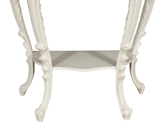 Biscottini Consolle Biscottini Legno Bianco Anticato 84x38x87 Stile Fiorentino Arredo Casa