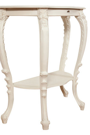 Biscottini Consolle Biscottini Legno Bianco Anticato 84x38x87 Stile Fiorentino Arredo Casa