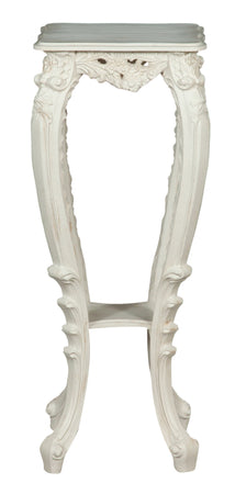 Biscottini Panchetto Portavaso Biscottini Legno Bianco Anticato Stile Fiorentino Made