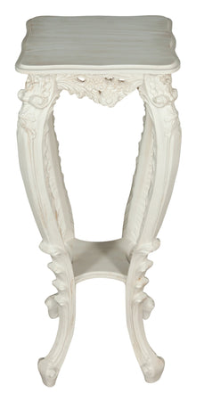 Biscottini Panchetto Portavaso Biscottini Legno Bianco Anticato Stile Fiorentino Made