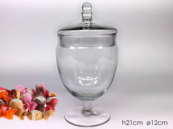 Portacioccolatini in Vetro con Coperchio H21x12cm