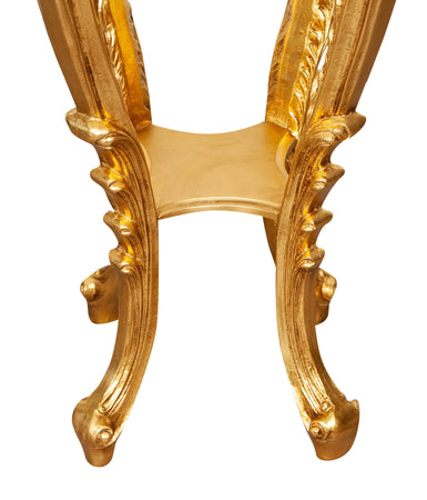 Biscottini PANCHETTO PORTAVASO IN FINITURA FOGLIA FOGLIA ORO ANTICATO ANTICATO MADE IN ITALY