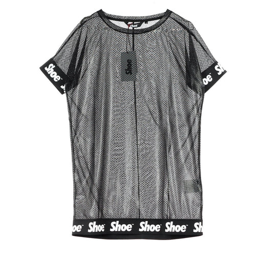 SHOESHINE Vestito Donna Dress Mesh Black Lam da donna