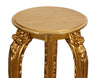 Biscottini PANCHETTO PORTAVASO IN FINITURA FOGLIA ORO ANTICATO MADE IN ITALY Tavolino