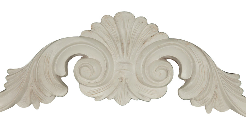 Biscottini SOPRAPORTA IN LEGNO FINITURA BIANCA ANTICATA MADE IN ITALY