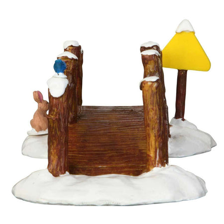 Ponte pedonale Split Rail ‎, edificio per villaggio di Natale in poliresina