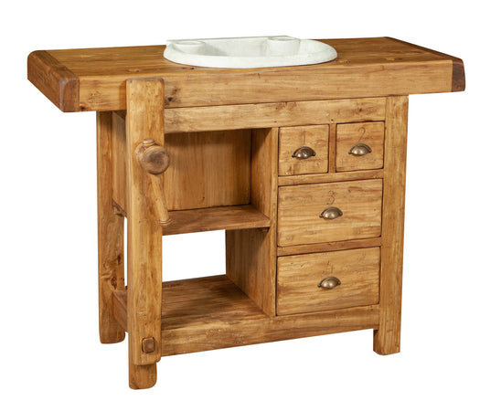 Biscottini MOBILE DA BAGNO IN LEGNO MASSELLO E MARMO MADE IN ITALY Questo elegante, solido