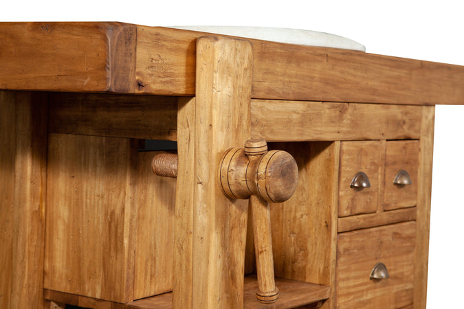 Biscottini MOBILE DA BAGNO IN LEGNO MASSELLO E MARMO MADE IN ITALY Questo elegante, solido