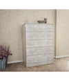 KIT CASSETTIERA CASSETTONE 5 CASSETTI CM. 80X45X111H BIANCO O CEMENTO ROVERE