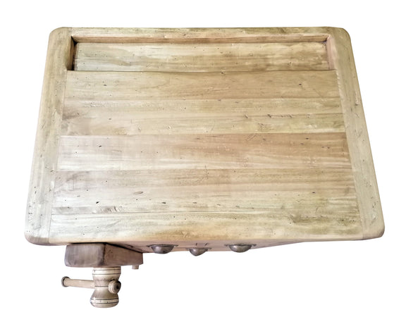 Biscottini Biscottini Banco lavoro legno massello tiglio morsa 4 cassetti 64x57x84 Italy