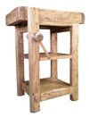 Biscottini Banco da lavoro Country in legno massello di tiglio finitura naturale Made in Italy