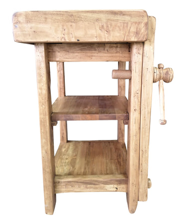 Biscottini Banco lavoro Country legno massello tiglio Biscottini Made Italy 64x57x82