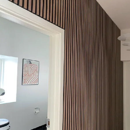 Pannelli Acustici Fonoassorbenti 4pz 60x60cm Decorativi Moderno Noce Naturale 3D