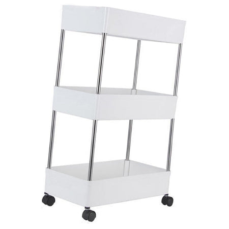 Carrellino Cucina Slim Salvaspazio 40x13.5 H 60cm Carrello Porta Tutto Bianco
