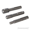 Set di 3 adattatori per chiavi a bussola SDS Plus accessori 1/4 3/8 1/2 Silverline