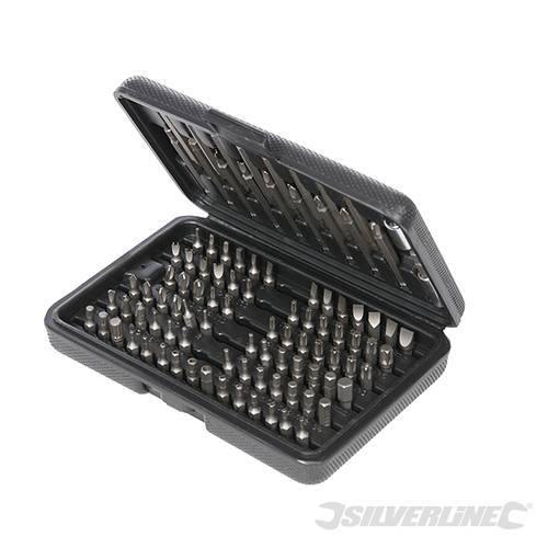 Set di inserti di sicurezza in acciaio cromo vanadio con attacco esagonale 1/4 Silverline