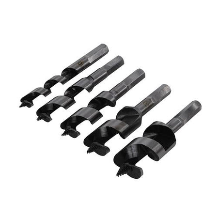 Set di punte da legno elicoidali in acciaio indurito tozze 5 p.zi silverline