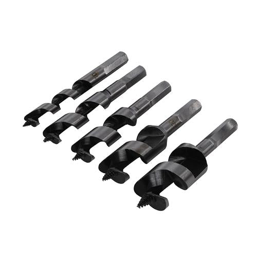 Set di punte da legno elicoidali in acciaio indurito tozze 5 p.zi silverline